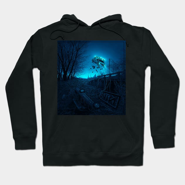 nin crash in night Hoodie by red circle